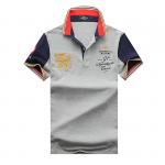 tee shirt polo ralph lauren homme lapel air force sign embroidery gray